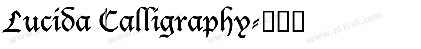 Lucida Calligraphy字体转换